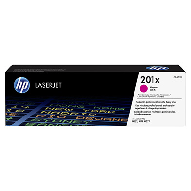 Genuine HP 201X High Capacity Magenta Toner Cartridge (2,300 Pages)